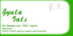 gyula vali business card